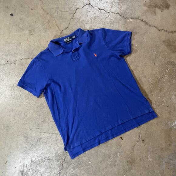 Polo Ralph Lauren Polo Shirt Men's XL Classic Fit Mesh Pony Logo Blue - Picture 1 of 7